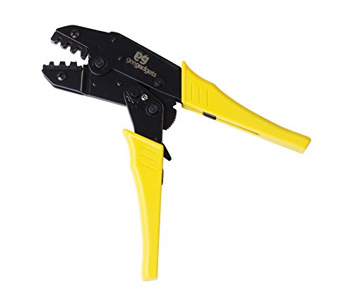 Gee Gadgets Wire Crimper Ratcheting Tool - Comfort Grip Professional Insulated Wire Terminals Connectors Ratcheting Adjustable Crimping Plier