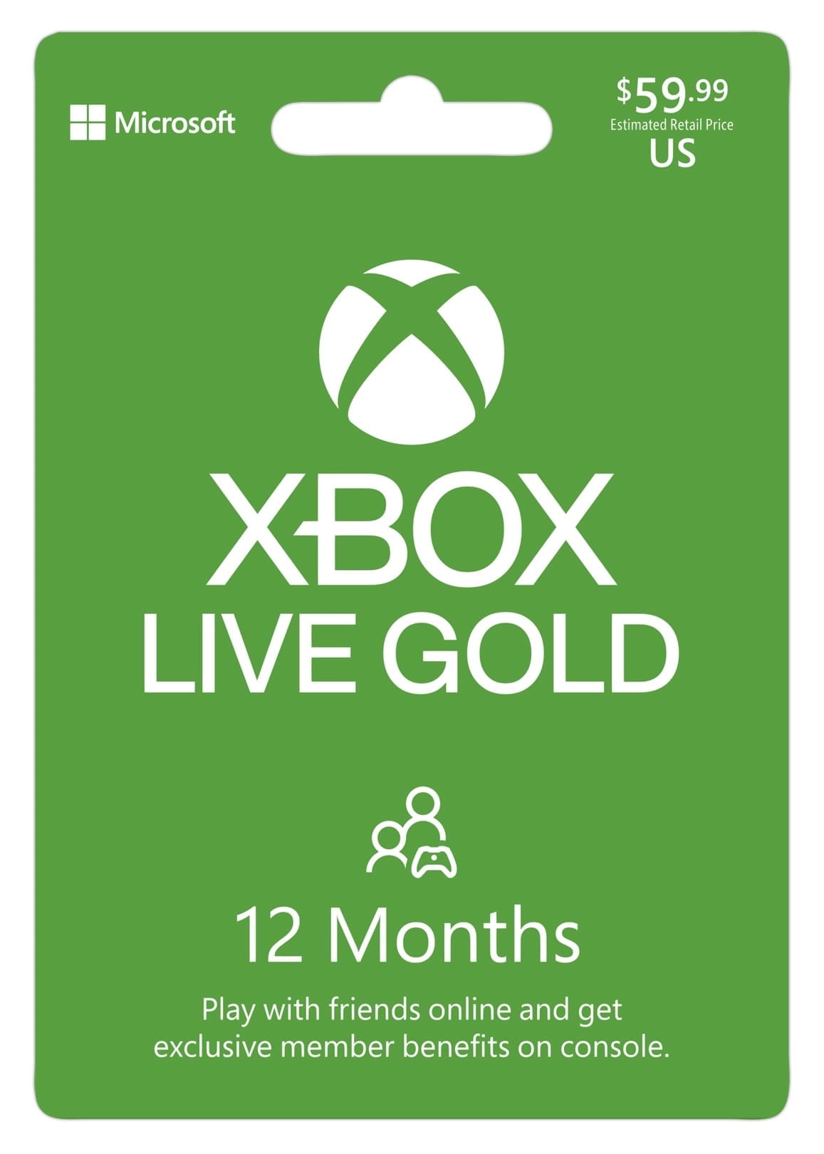 Microsoft - Xbox Live 12 Month Gold Membership