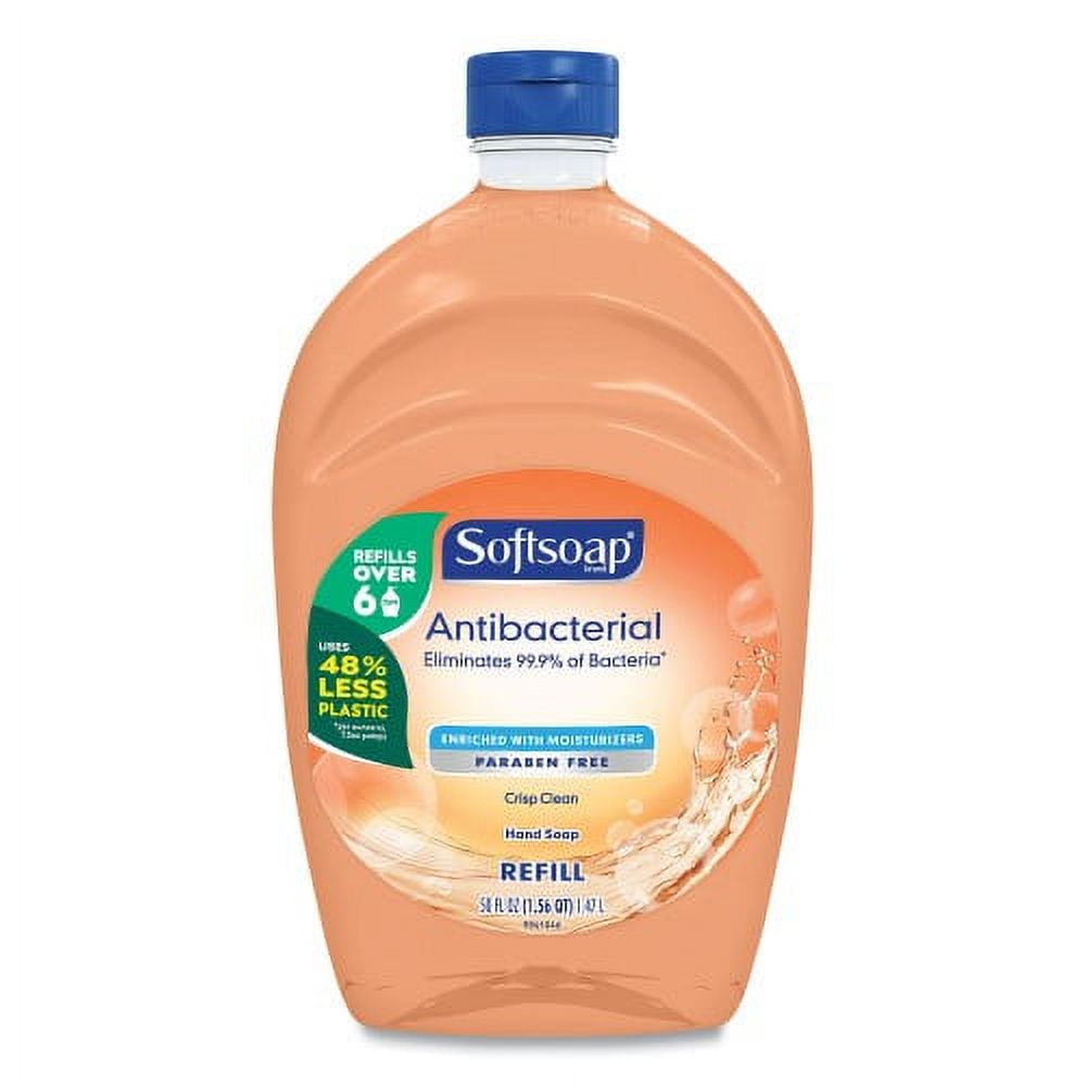 2PK Softsoap Antibacterial Liquid Hand Soap Refills, Fresh, Orange, 50 oz (46325EA)