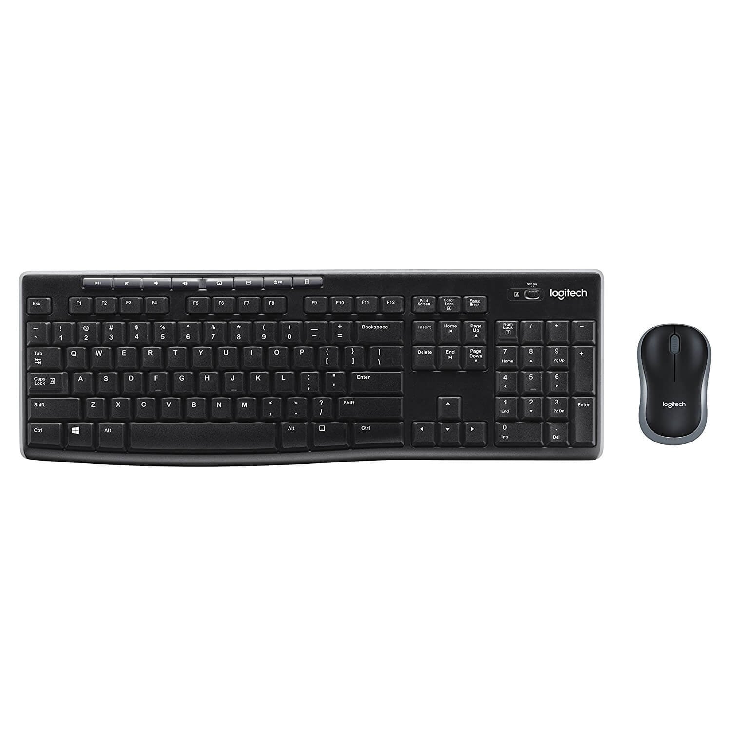 Pre-Owned Used Logitech MK270 2.4GHz USB 103 Key Wireless Multimedia Keyboard and Optical Mouse