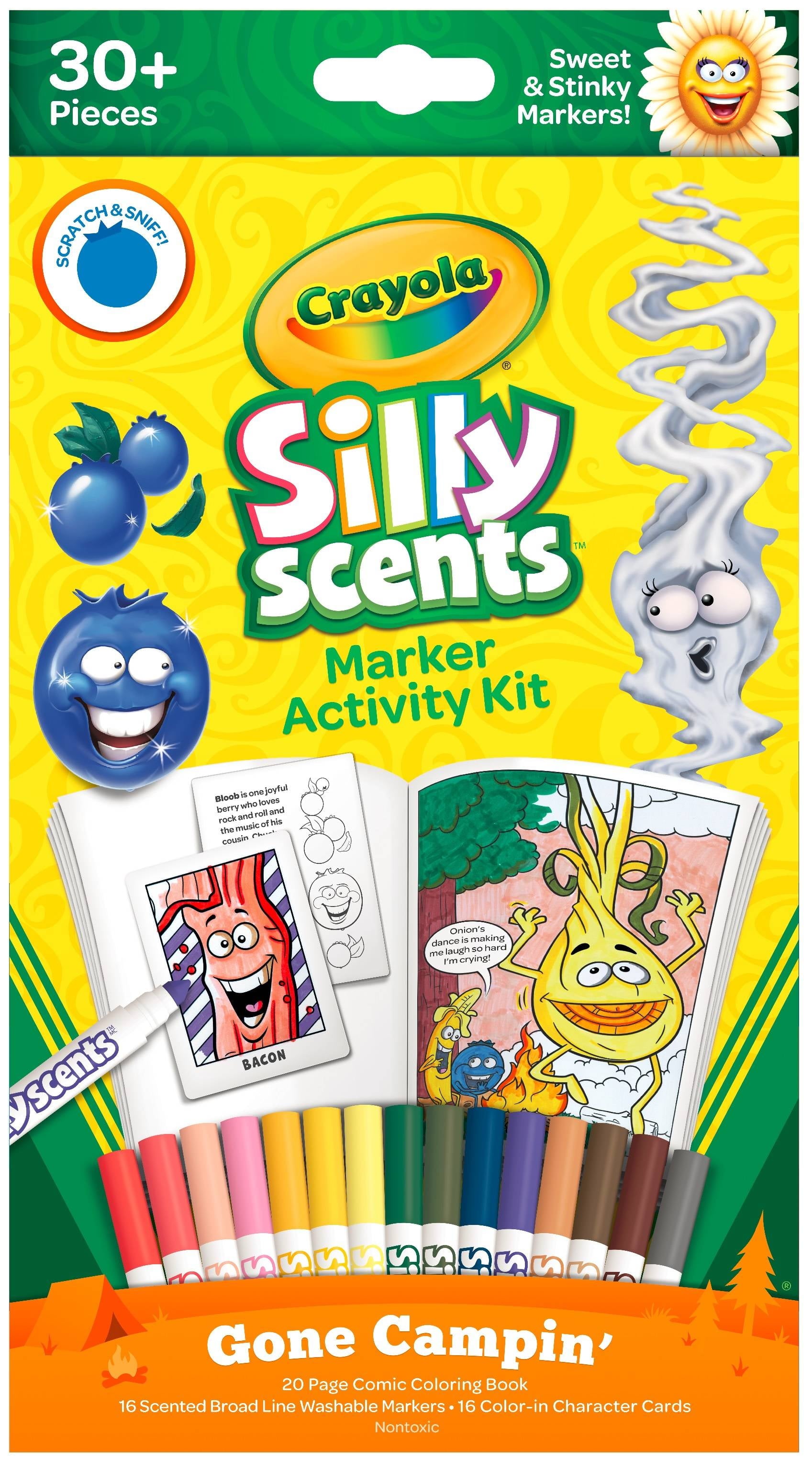 Crayola Silly Scents Marker Activity Set, Gone Campin'