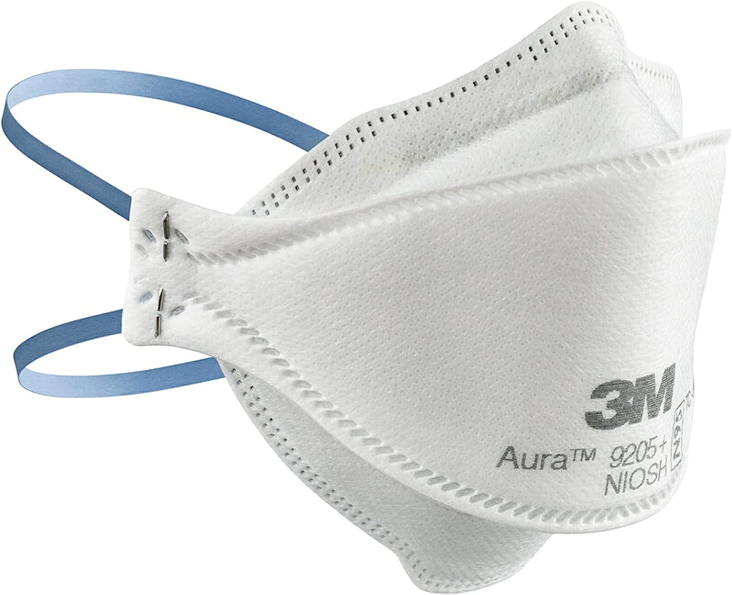 3M Aura Particulate Respirator 9205+ N95, Lightweight, Three Panel Designed Respirator Helps Provide Comfortable And Convenient Respiratory Protection, 20-Pack 3 pack