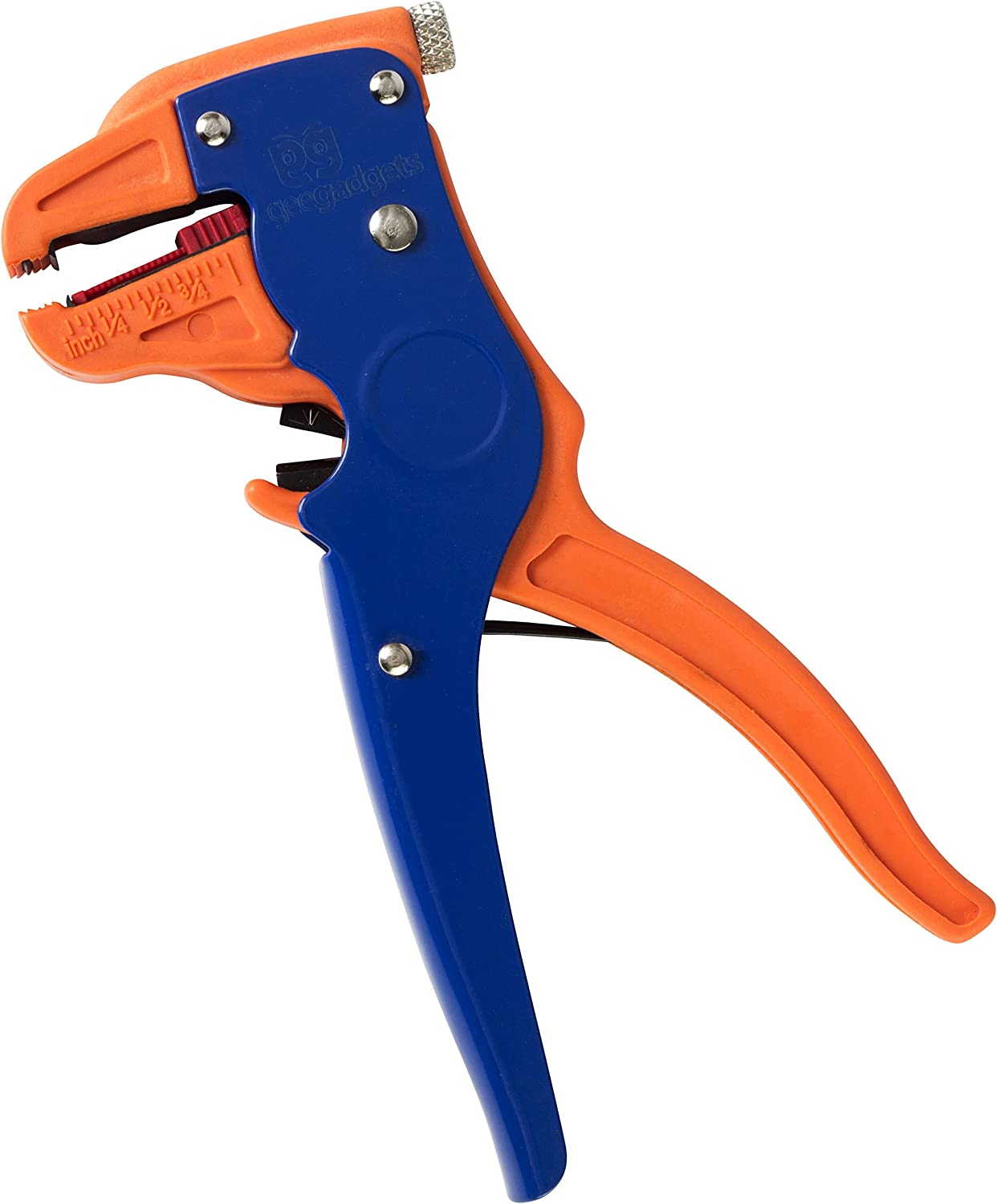 Self Adjusting Insulation Wire Stripper - Automatic Stripping Tool - Built in Wire Cutter, Pressure Adjustable, Length Stop - 0.25-2.5mm² Range - By Gee Gadgets