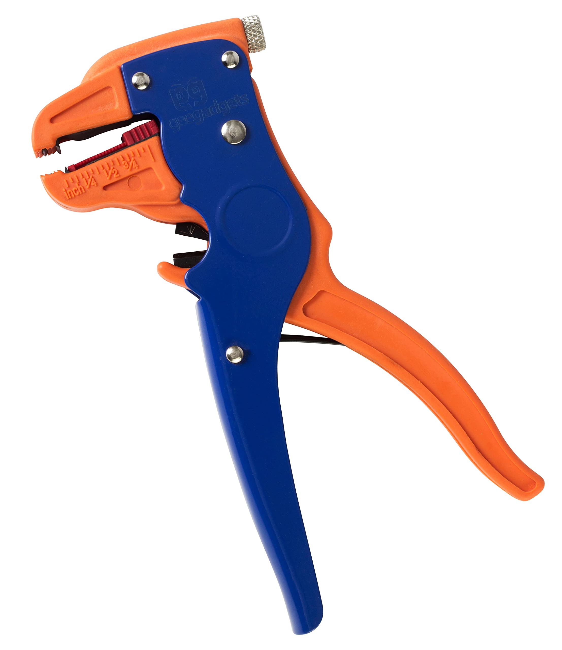 Self Adjusting Insulation Wire Stripper - Automatic Stripping Tool - Built in Wire Cutter, Pressure Adjustable, Length Stop - 0.25-2.5mm² Range - By Gee Gadgets