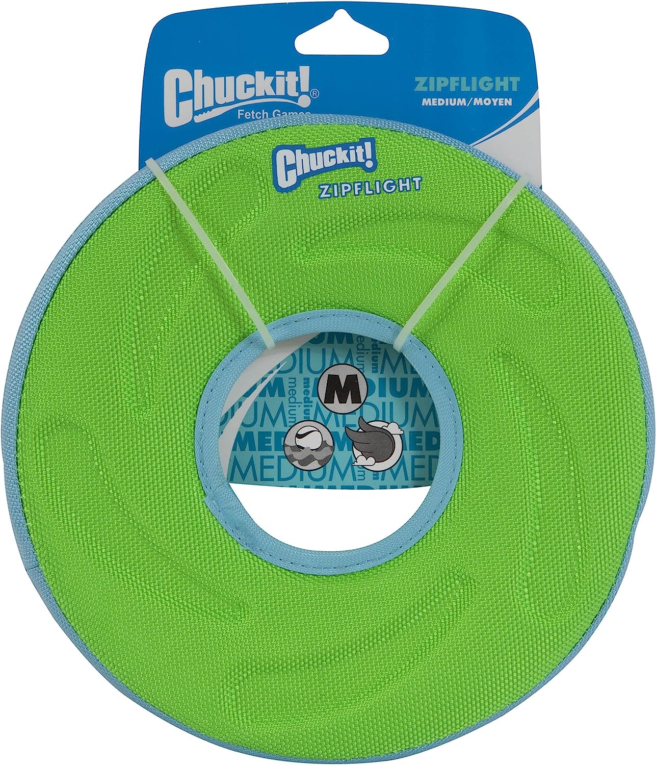 ChuckIt! Zipflight Flyer Dog Frisbee & Dog Toy that Floats; Gentle On Dog's Teeth and Gums; Medium Medium Assorted