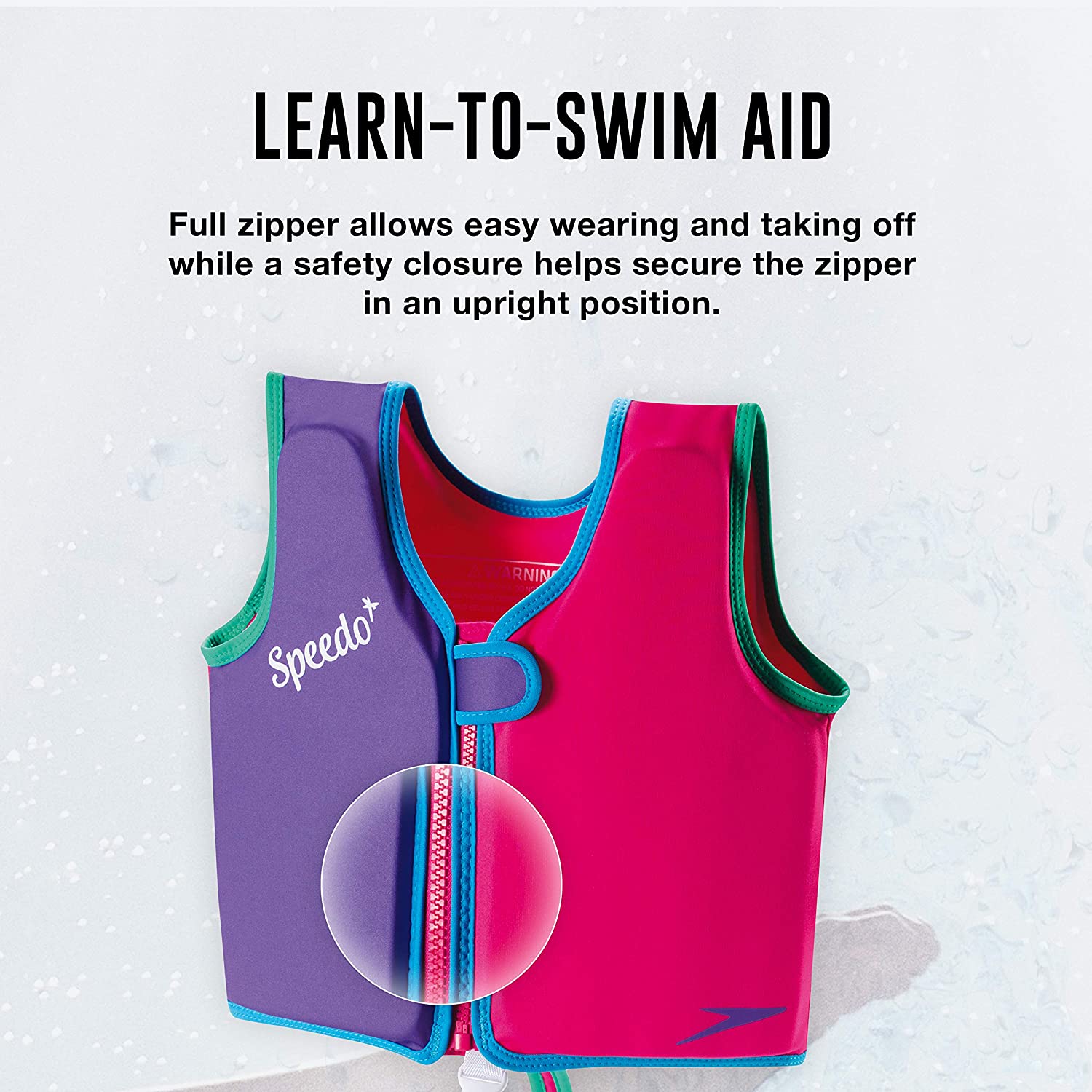 Speedo Unisex-Child Swim Flotation Classic Life Vest Begin to Swim UPF 50